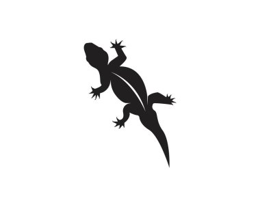 Kertenkele logo tasarımı vektör çizimi
