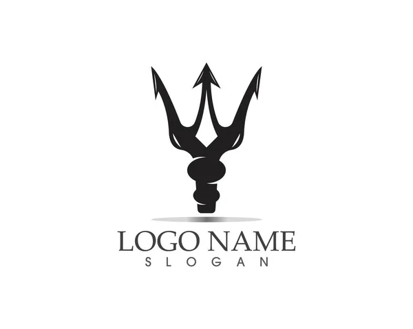 Trident Logo Şablonu vektör çizimi tasarımı