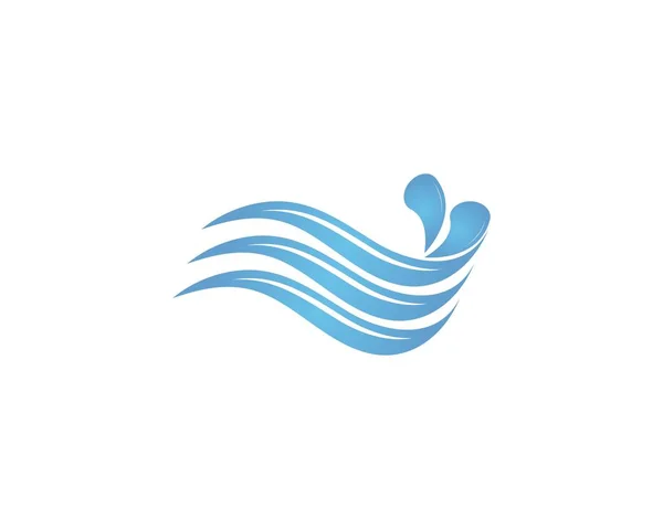 Водяная Волна Логотип Векторный Шаблон — стоковый вектор