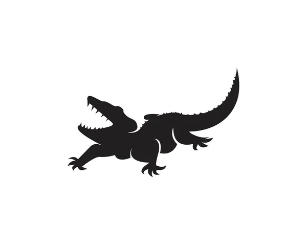 Krokodil Logo Design Vektor Illustration — Stockvektor