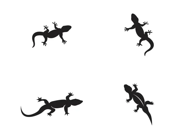 Lizard Logo Design Vector Illustration — Stock Vector