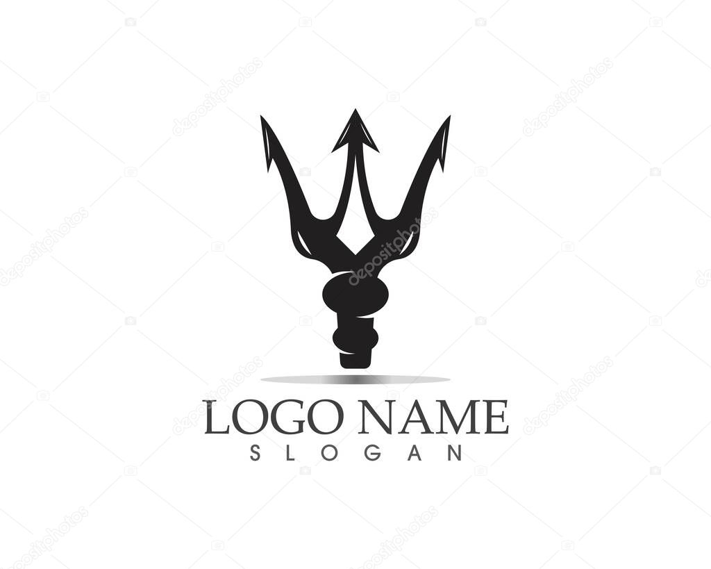 Trident Logo Template vector icon illustration design