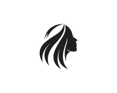 Doğal güzellik salonu saç logosu şablonu