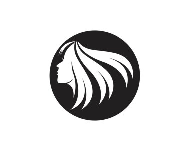 Doğal güzellik salonu saç logosu şablonu