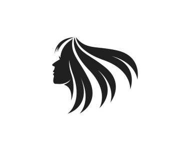 Doğal güzellik salonu saç logosu şablonu