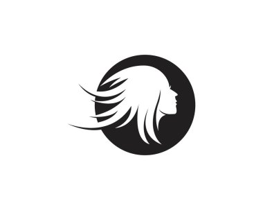 Doğal güzellik salonu saç logosu şablonu