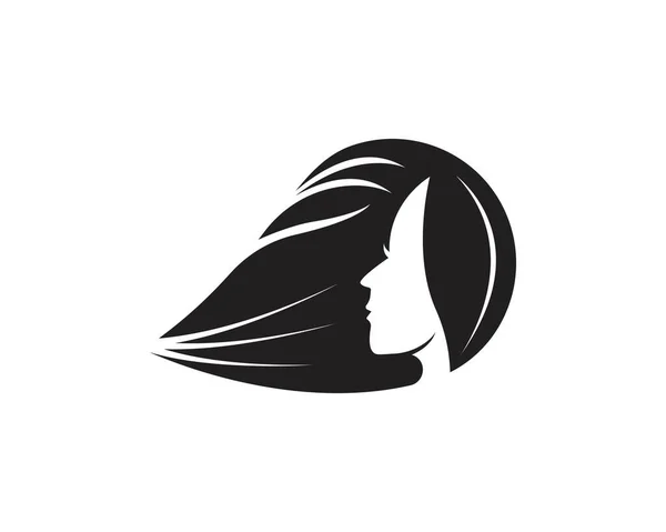 Templat Logo Rambut Salon Kecantikan Alami - Stok Vektor