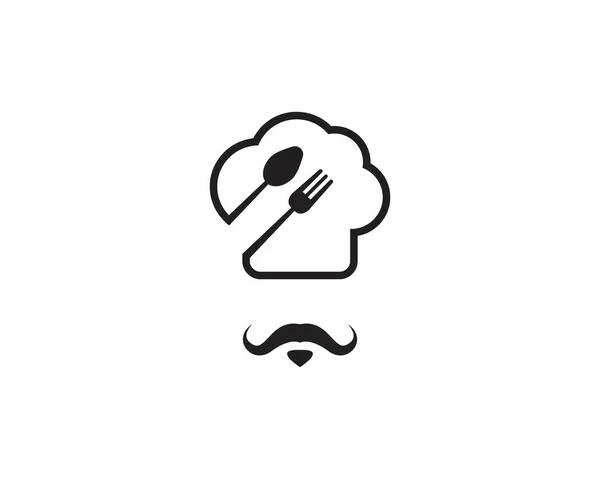 Hat Chef Kok Pictogram Logo Vector — Stockvector