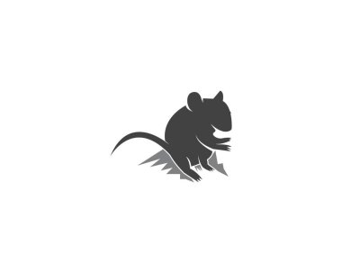Fare silueti logo tasarımı grafiği