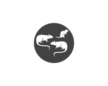 Fare silueti logo tasarımı grafiği