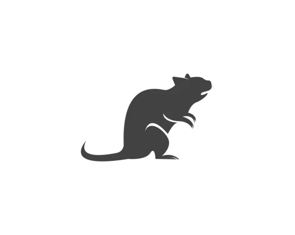 Ratte Silhouette Logo Design Grafik — Stockvektor