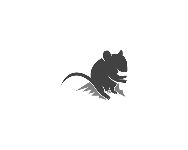 Ratte Silhouette Logo Design Grafik — Stockvektor