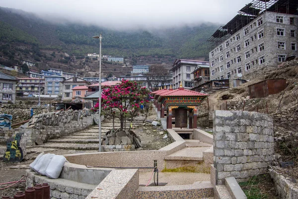 Vue Paysage Centre Ville Namche Bazaar Parc National Sagarmatha Everest — Photo