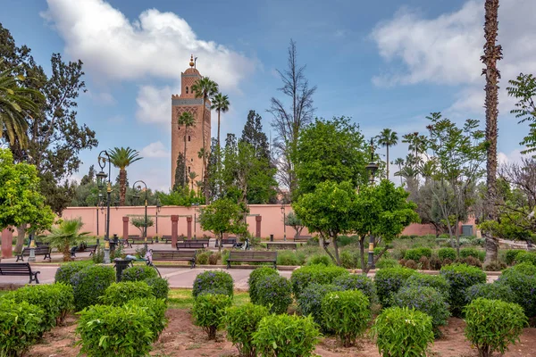 Koutoubia Camii'nin manzara görünümü 