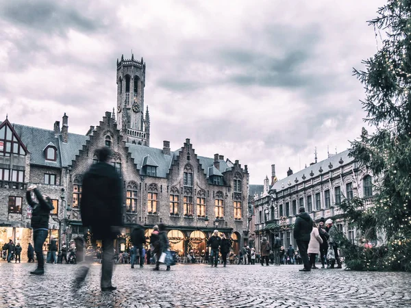 Bruges Bélgica Dezembro Vista Centro Cidade Bruges Dezembro Bruges Bélgica — Fotografia de Stock