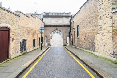 Londra, İngiltere - 16 Şubat 2017: bir eski geleneksel İngiliz sokak