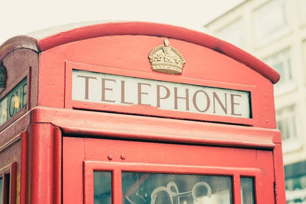 Londres Reino Unido Febrero 2017 Una Vieja Cabina Telefónica Tradicional —  Fotos de Stock