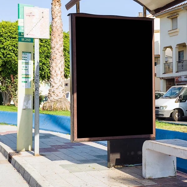 Billboard Autobusovém Nádraží — Stock fotografie