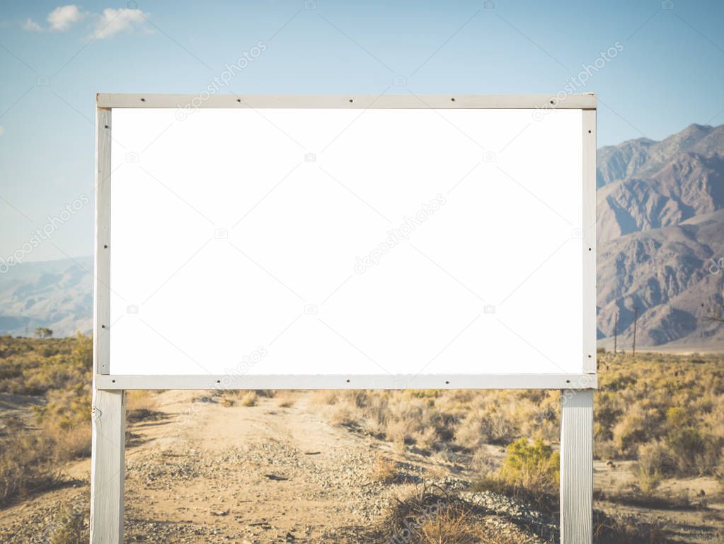 billboard in Death Valley in California, USA