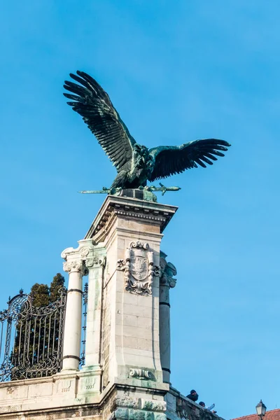 Budapest Ungern December 2017 Turul Staty Budaslottet Turul Mytologisk Rovfågel — Stockfoto