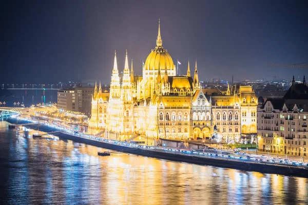 Budapest Magyarország December 2017 Magyar Parlament Épülete Gótikus Megújulóban Van — Stock Fotó