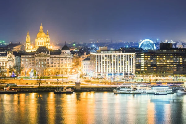 Budapest Magyarország December 2017 Panorámás Kilátás Magyarország Fővárosa Európai Unió — Stock Fotó