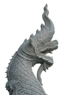 Budist tapınağındaki ejderha heykeli.
