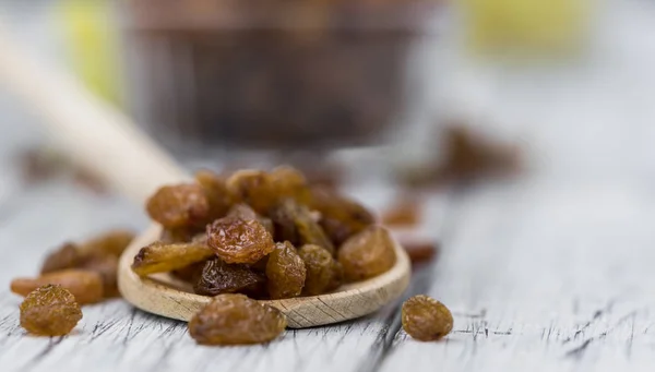 Portion of healthy Raisins (selective focus; close-up shot) — Stock Photo, Image