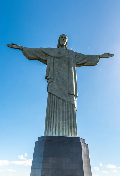 그리스도 구속 자 동상은 리오 데 자네이, 브라질에서 — 스톡 사진