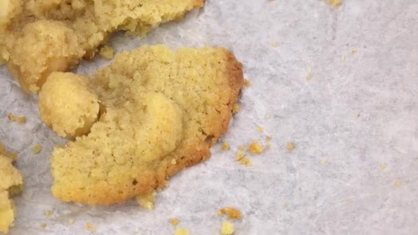 Свіже Домашнє Печиво Обертовій Пластині Безшовне Циклічне — стокове відео