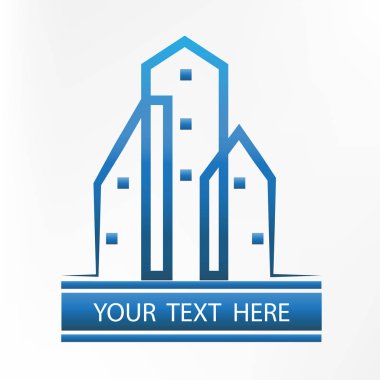 Logo ev bina Emlak simgesi logo vektör şablonu