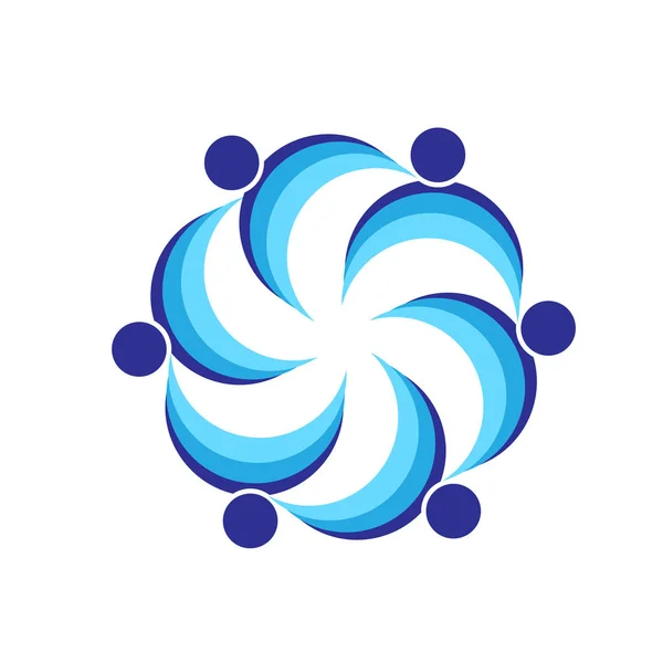 Логотип Командной Работы Бизнеса Единство Людей Иконка Вектор — стоковый вектор