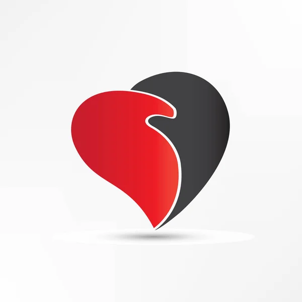 Χέρια Λογότυπο Αγάπη Καρδιά Και Διασχίζουν Εικονίδιο — Διανυσματικό Αρχείο