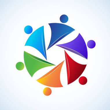 Logo çalışması birlik iş adamları görüntü vektör