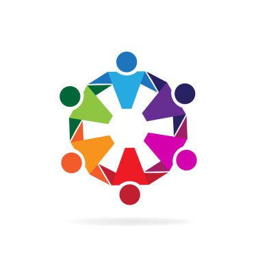 Logo çalışması birlik iş adamları görüntü vektör