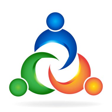 Logo çalışması birlik insanlar simge vektör görüntü