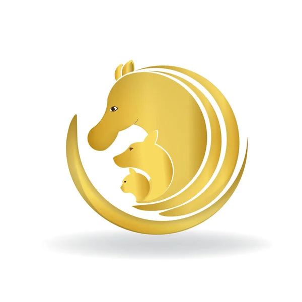 Logotyp Häst Hund Och Katt Kort Vektor — Stock vektor