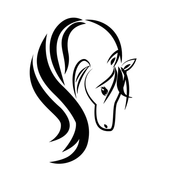 Logo Beau Cheval Icône Vecteur Image — Image vectorielle