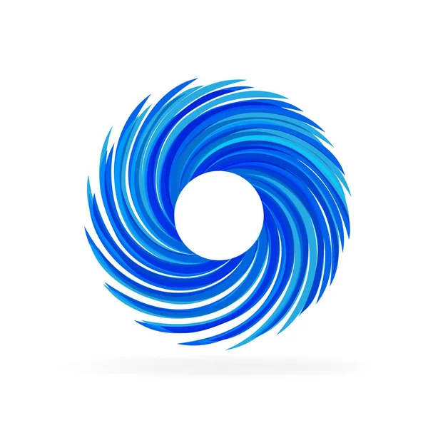 Onde Spirale Carta Identità Icona Sfondo Vettoriale Logo Design — Vettoriale Stock