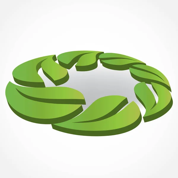Logo Egészséges Természet Csoportja Leafs Kép — Stock Vector