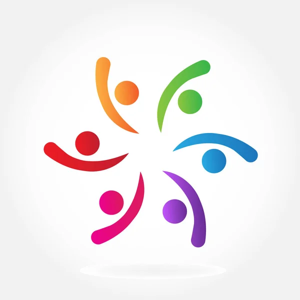 Λογότυπο Ομαδική Ενότητα Άνθρωποι Εικονίδιο Διανυσματική Εικόνα — Διανυσματικό Αρχείο