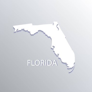 Florida devlet düz harita vektör görüntü arka planı