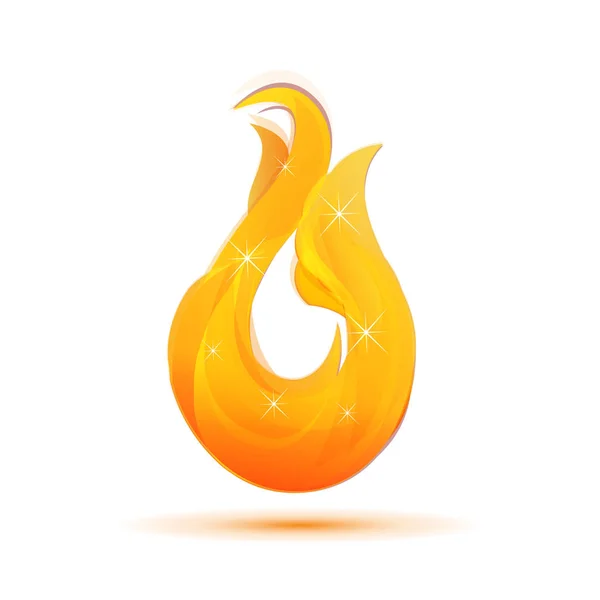 Logo Fuego Llamas Chispas Vector Fondo Icono Logo Diseño — Vector de stock