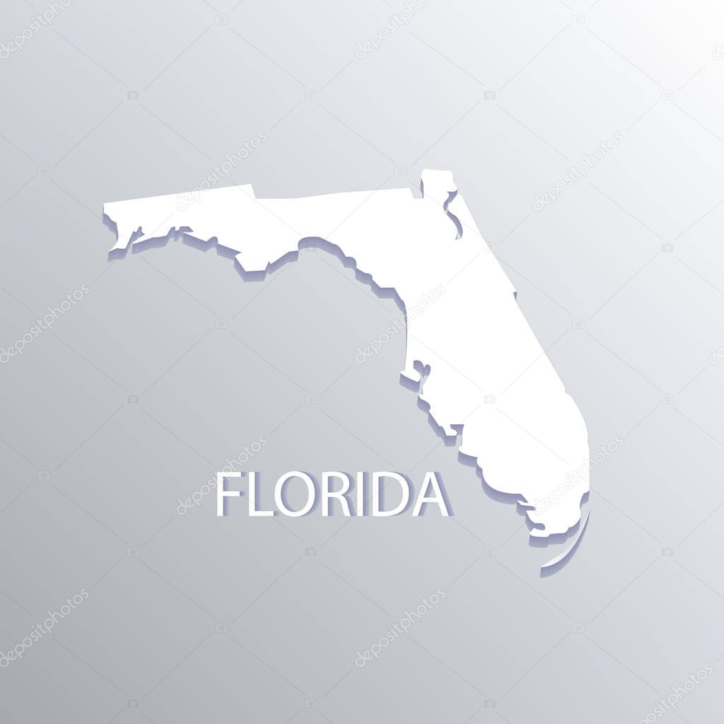 Florida state flat map vector image background