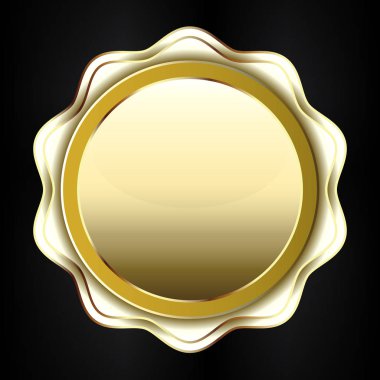 Altın etiket sertifika simge logo vektör görüntü