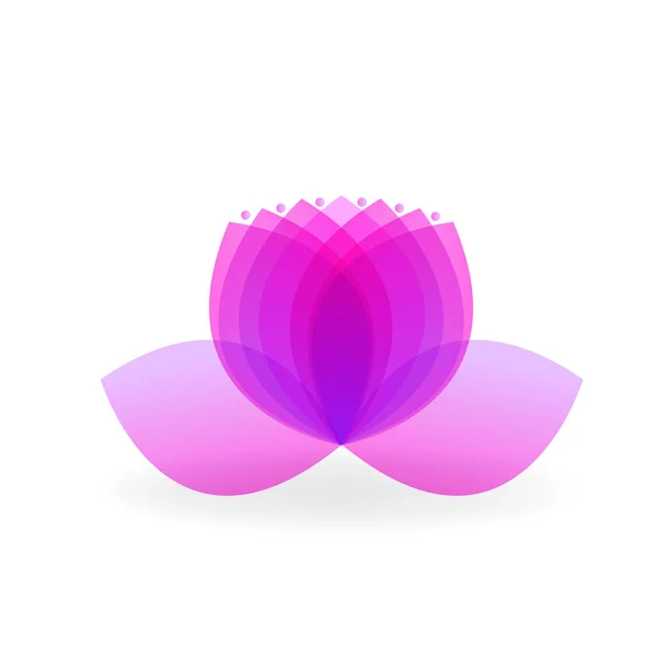Logo Lotus Flower Vector Illustration — Stock Vector