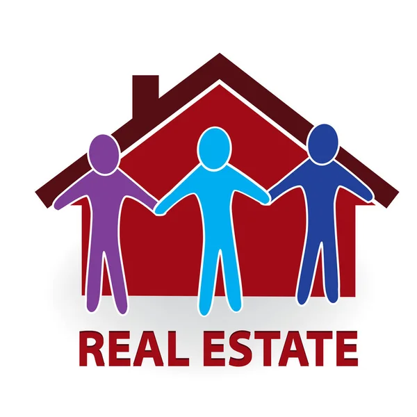 Logo Casa Immobiliare — Vettoriale Stock