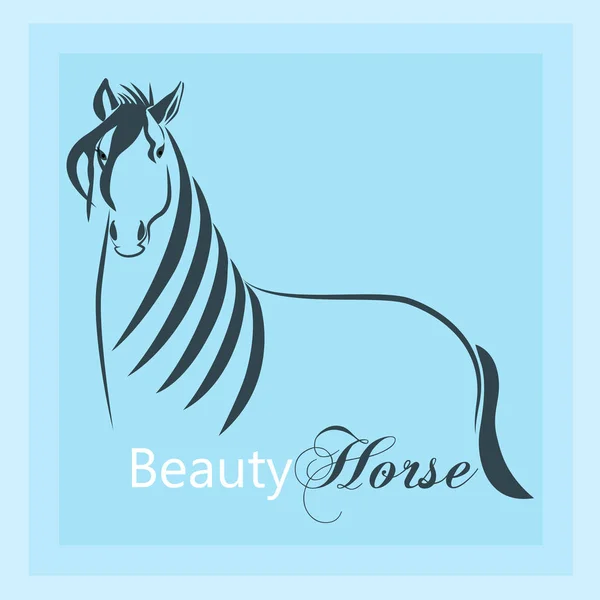 Image Vectorielle Silhouette Logo Cheval — Image vectorielle