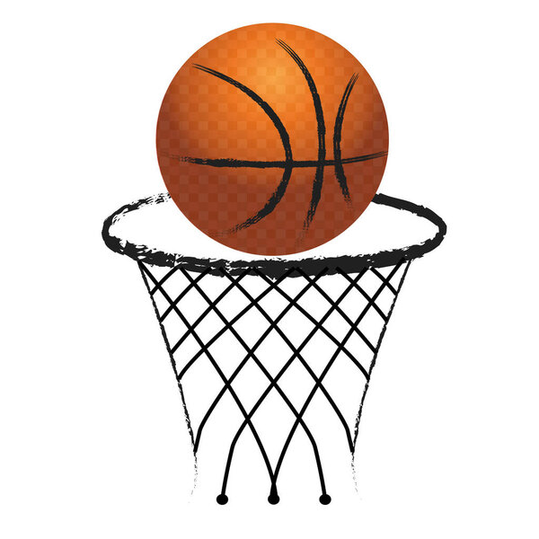 Basketball hoop sport icon vector image