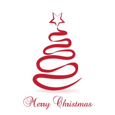 Noel ağacı tebrik vektör kırmızı görüntü kartı